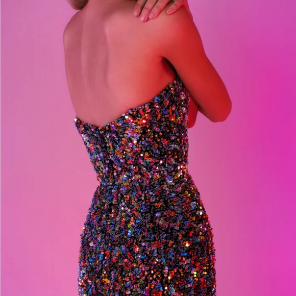 NWT Helsi  Strapless Sequin Long Gown Dress - Picture 2 of 12